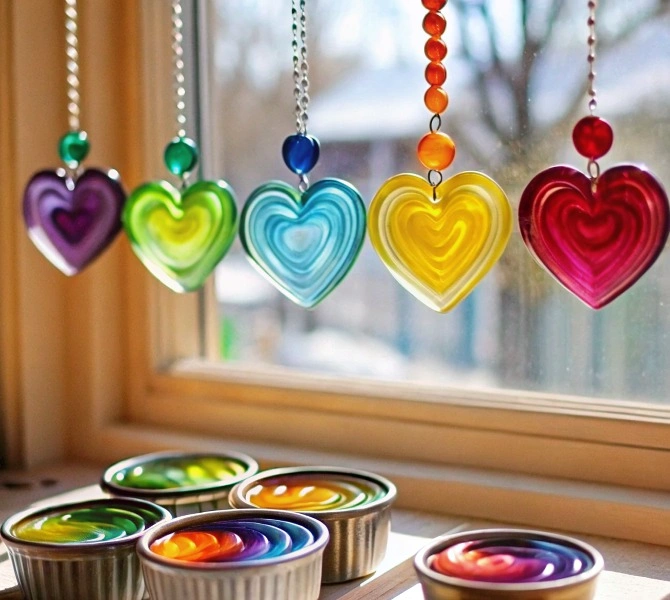 DIY melted bead suncatchers