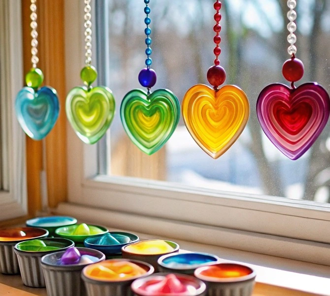 DIY melted bead suncatchers