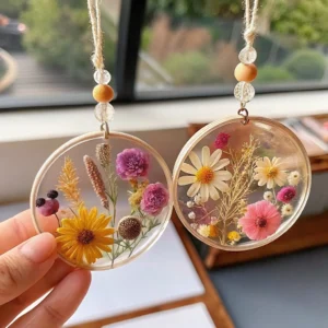 Clear Glue Flower Suncatcher