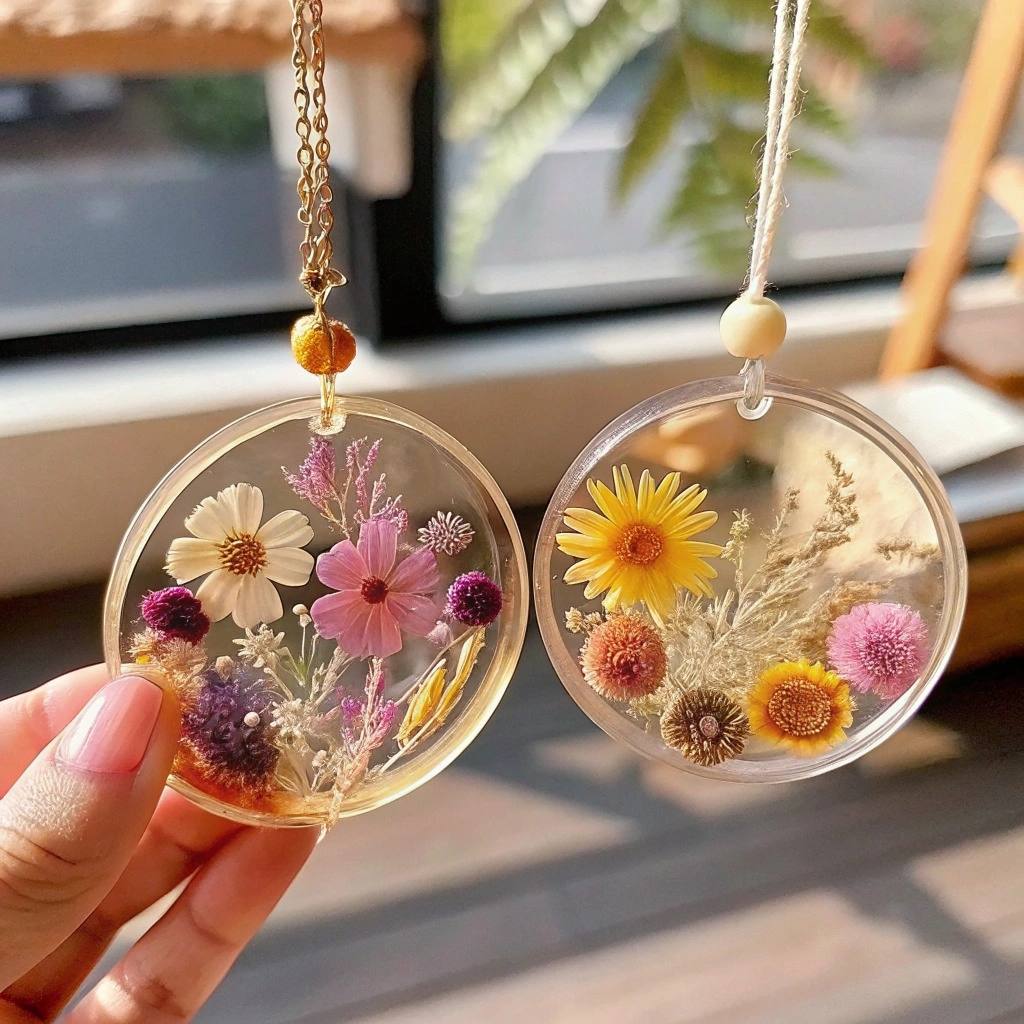 Clear Glue Flower Suncatcher
