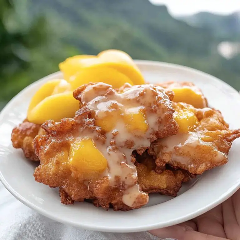 Delicious Peach Fritters: Crispy, Glazed, and Bursting with Summer Flavor 🍑