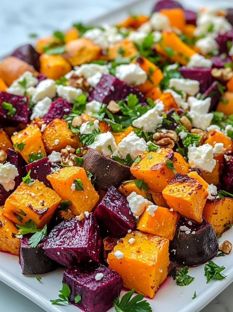 Roasted Beet and Sweet Potato Salad