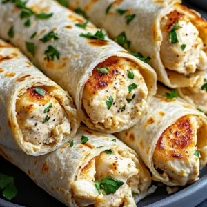 Savory Chicken Wraps with Garlic Cream Sauce