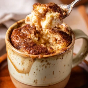 Churro-Style Cinnamon Sugar Cottage Cheese Mug Cake