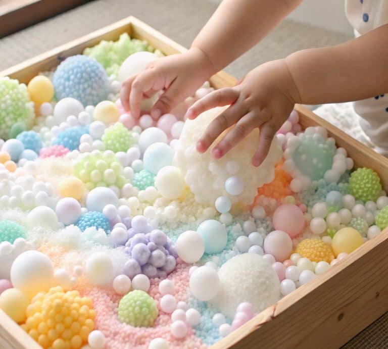 DIY Colorful Foam Sensory Play – A Simple, Joyful Mess!