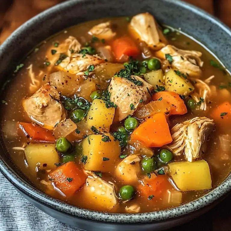 Comforting Chicken Stew Loaded with Rustic Vegetables and Herbs