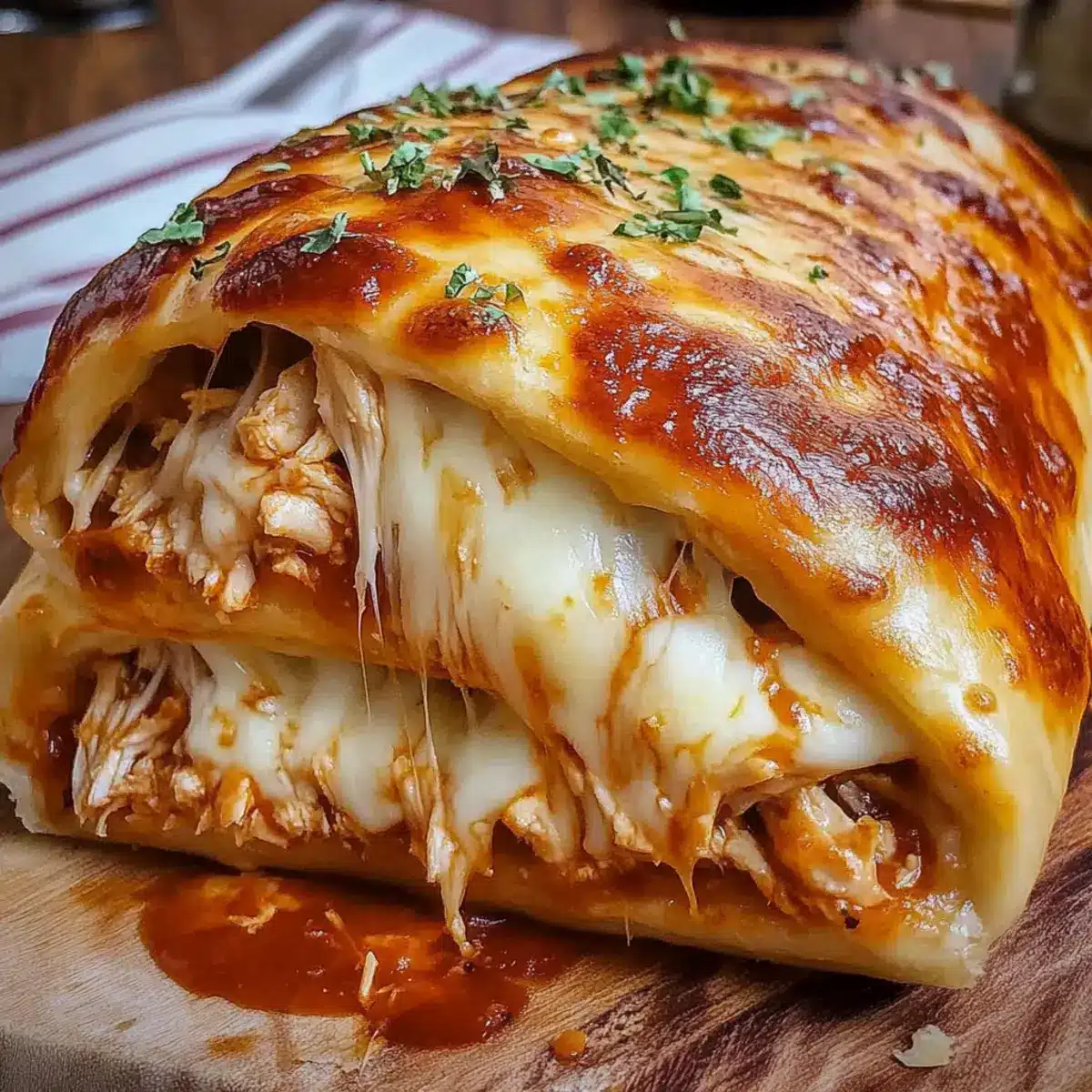 BBQ Chicken Cheese Stromboli