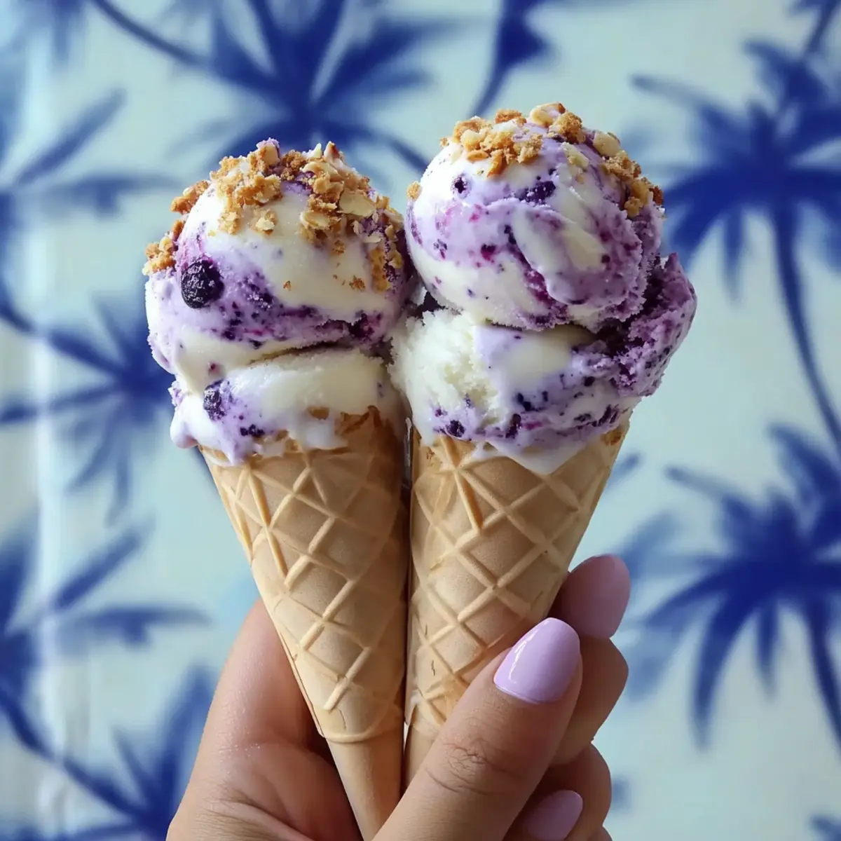 Blueberry Swirl Cheesecake Ice Cream