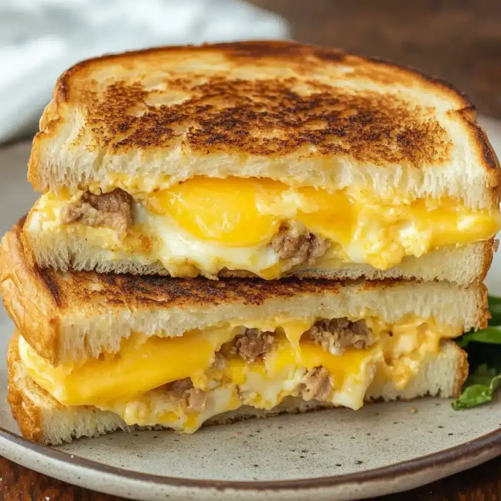 Breakfast Grilled Cheese Eggs