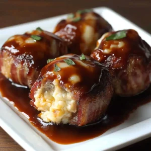 Cheddar-Stuffed BBQ Bacon Bombs