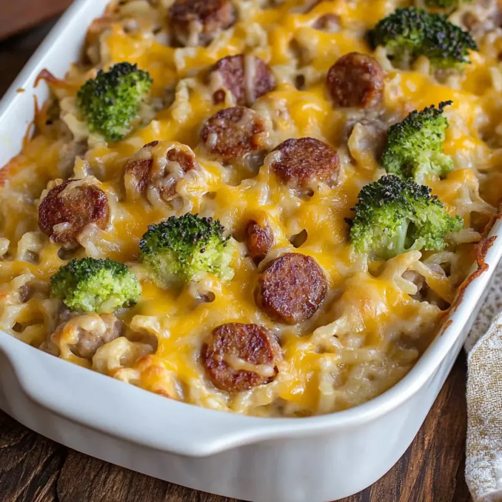 Cheesy Sausage Comfort Casserole
