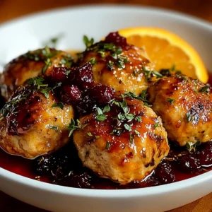 Cranberry-Orange Chicken Meatballs