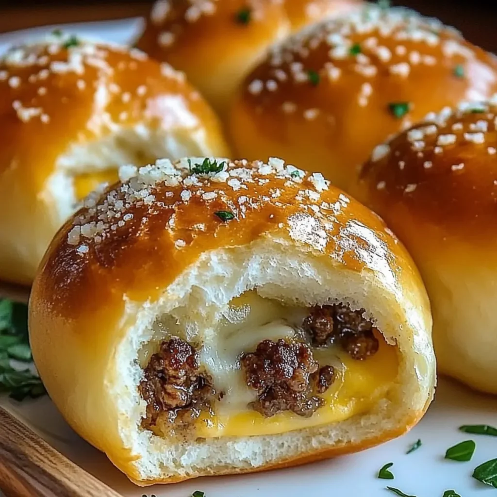 Garlic Parmesan Cheeseburger Bombs