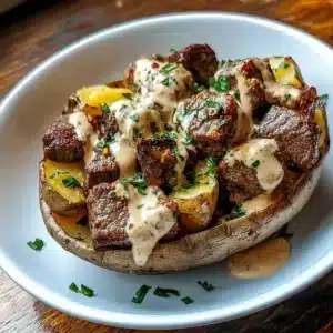 Loaded Baked Potato Steak Bites