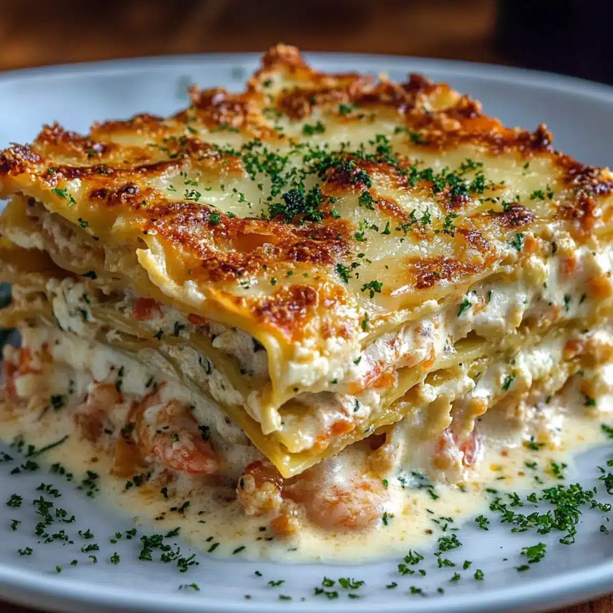 Seafood Lasagna with Shrimp & Crab