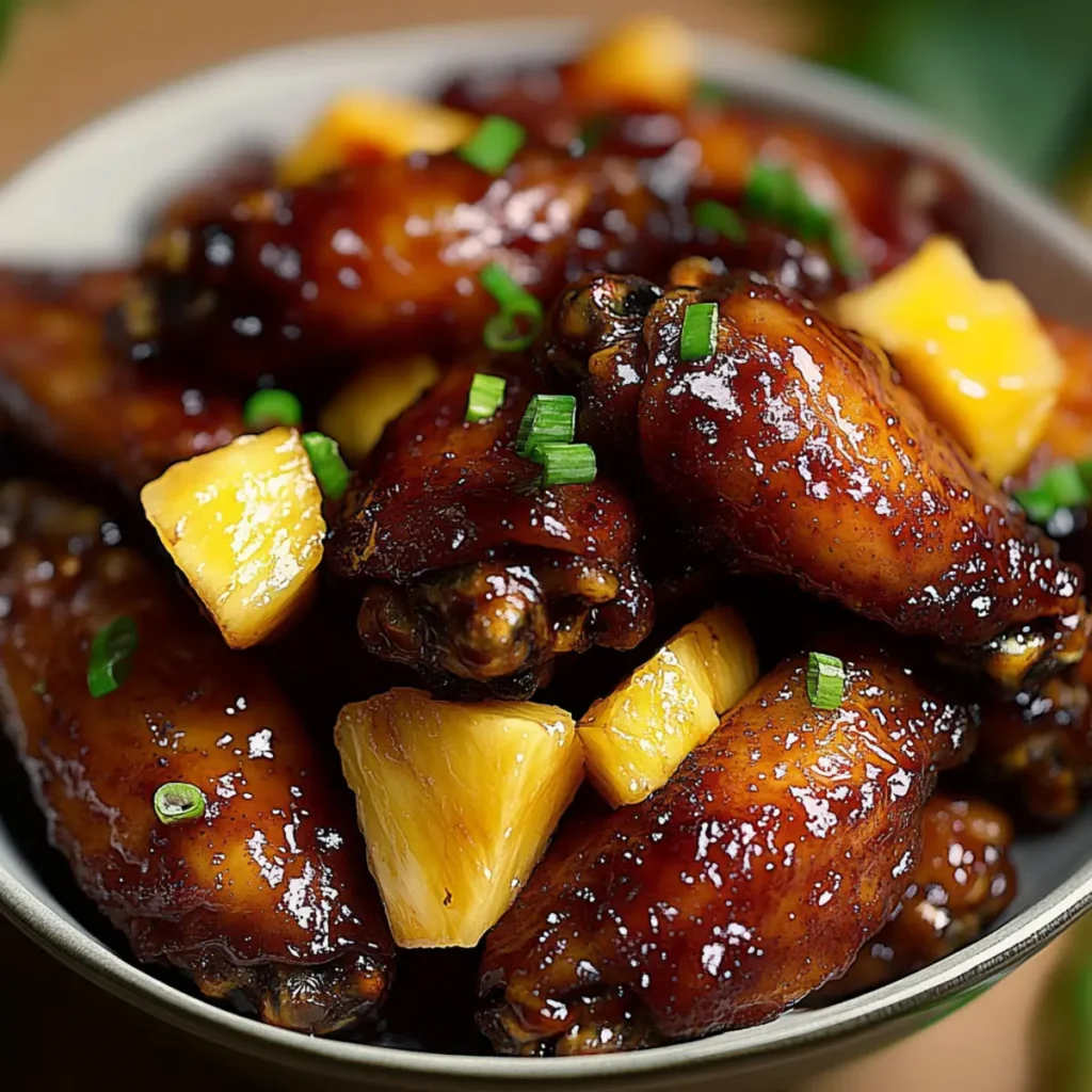 Sticky Pineapple Glazed Wings