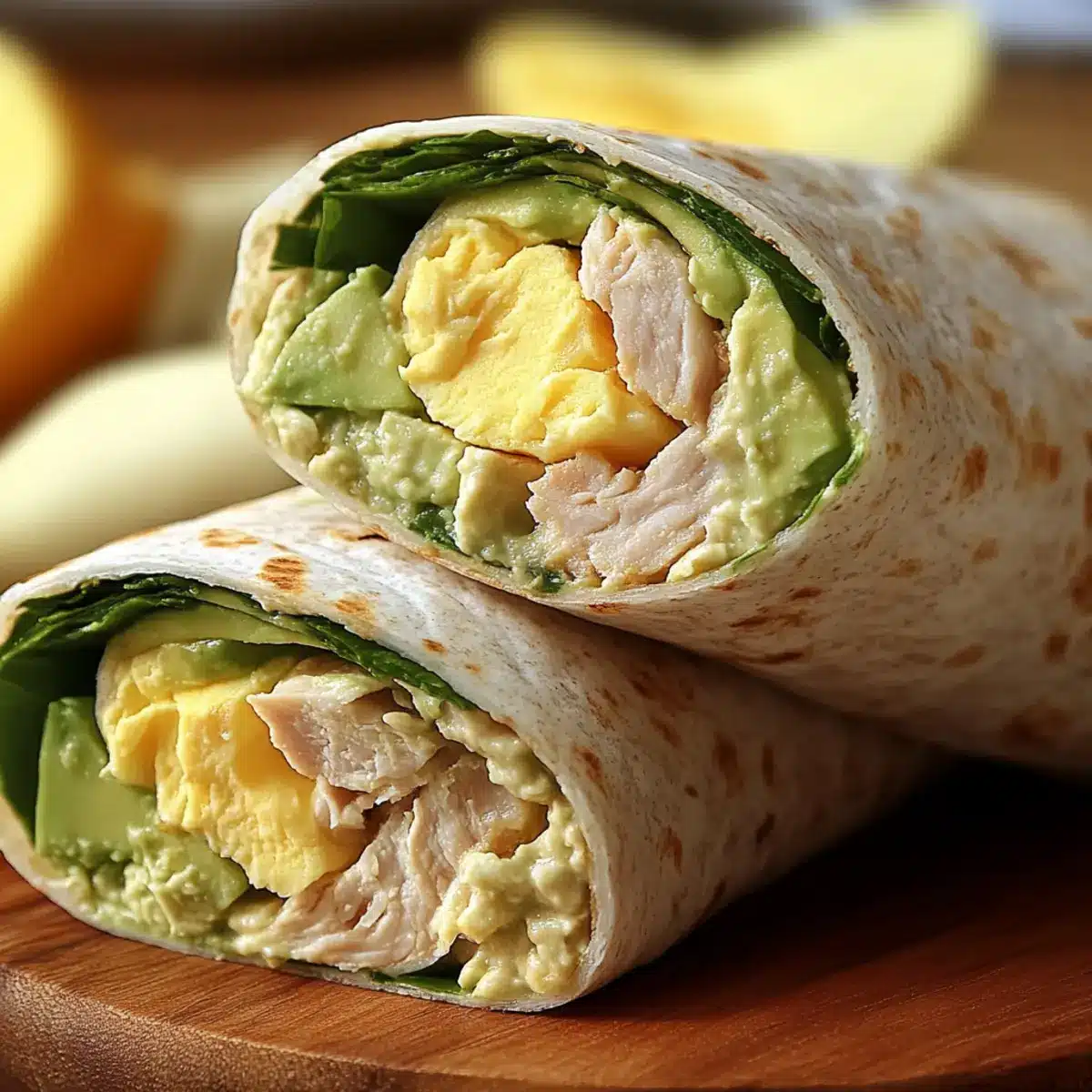 Tuna Avocado Egg Wrap