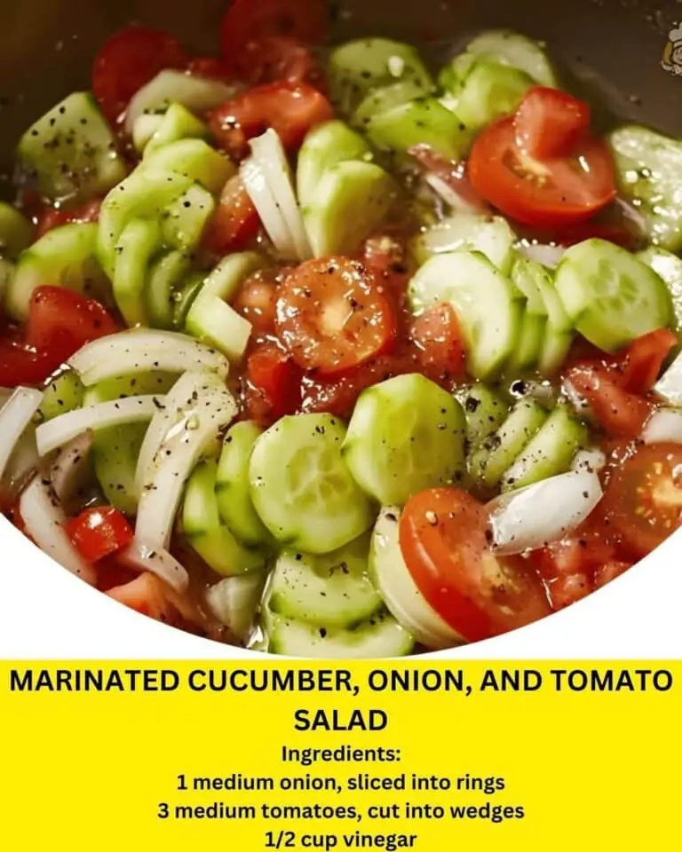 Tomato, Cucumber, and Onion Salad – A Crisp, Refreshing Classic Bursting with Flavor