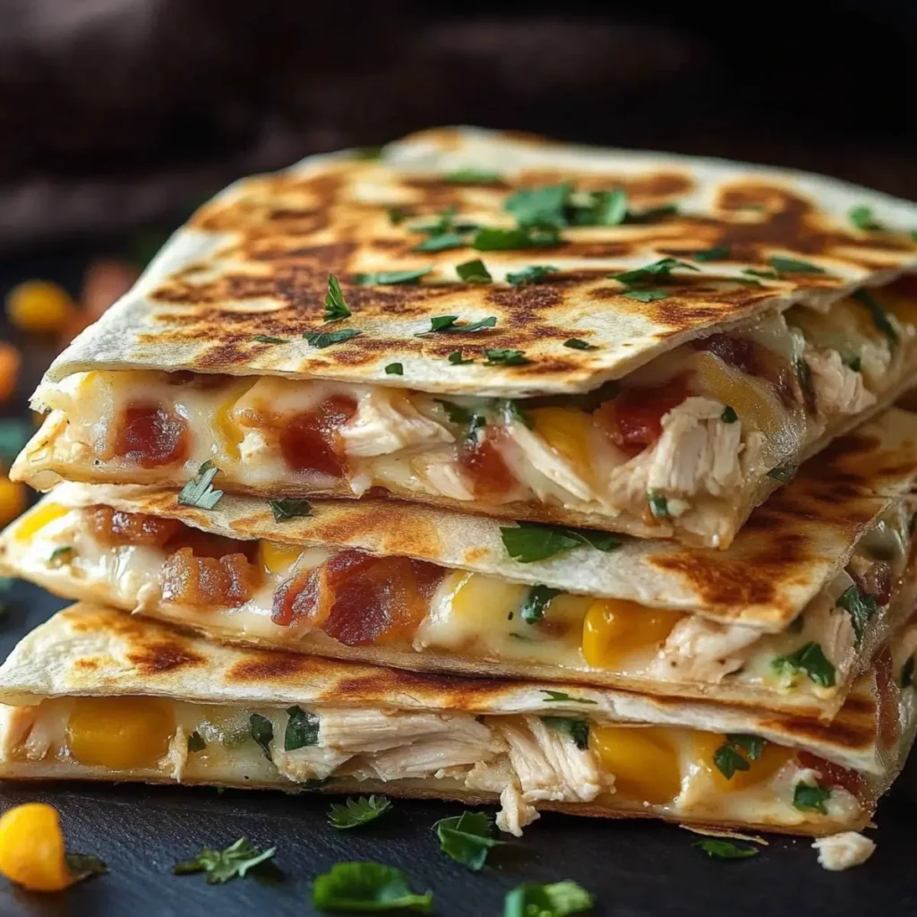 Chicken Bacon Ranch Quesadillas