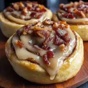 Bourbon Maple Bacon Cinnamon Rolls