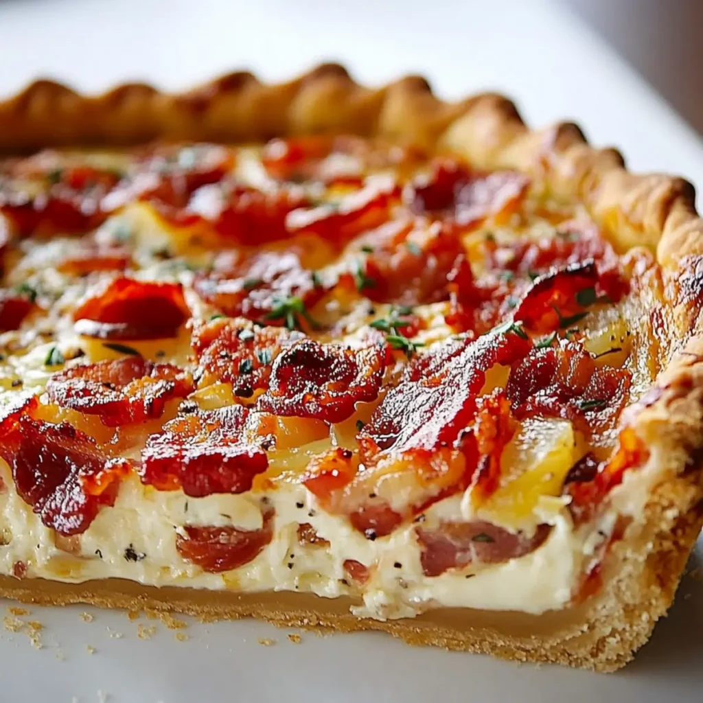 Bacon Onion Tomato Pie