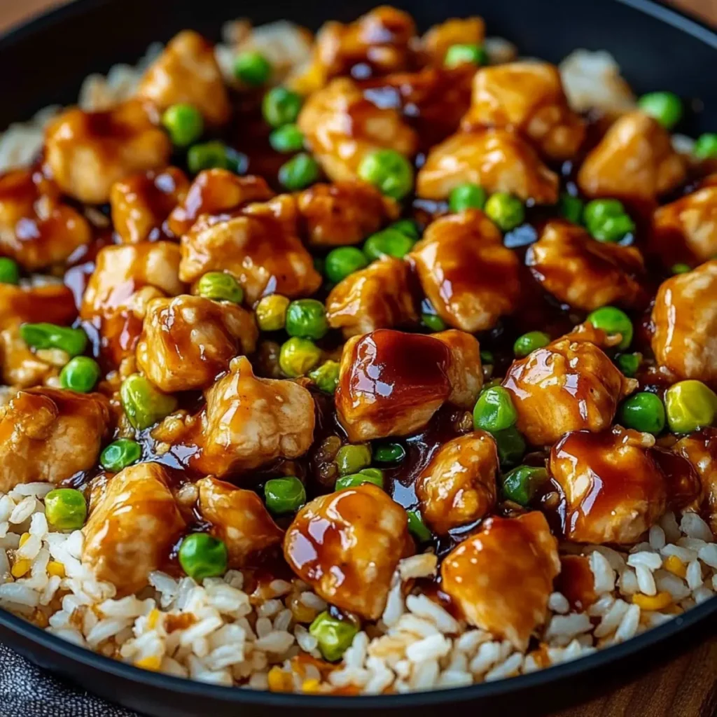 Honey BBQ Chicken Rice Skillet