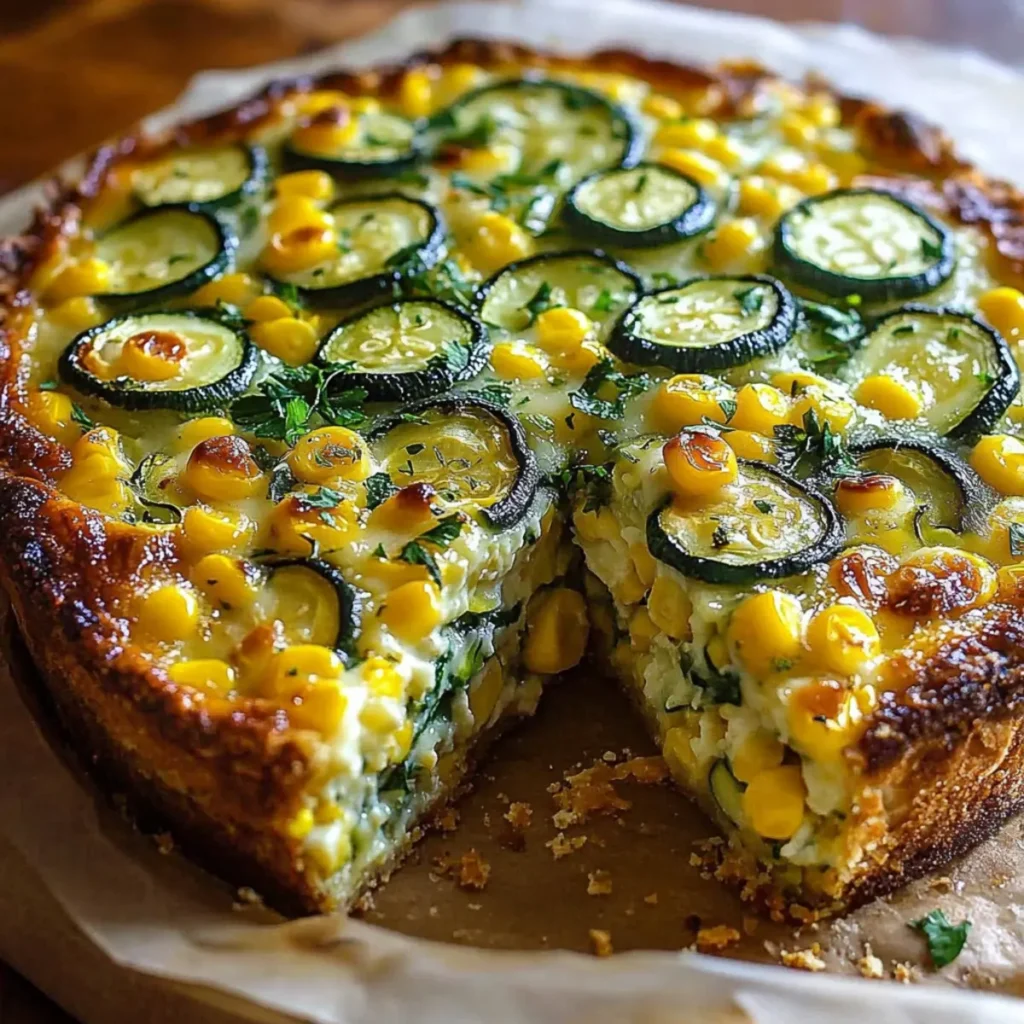 Sweet Corn Zucchini Pie Delight