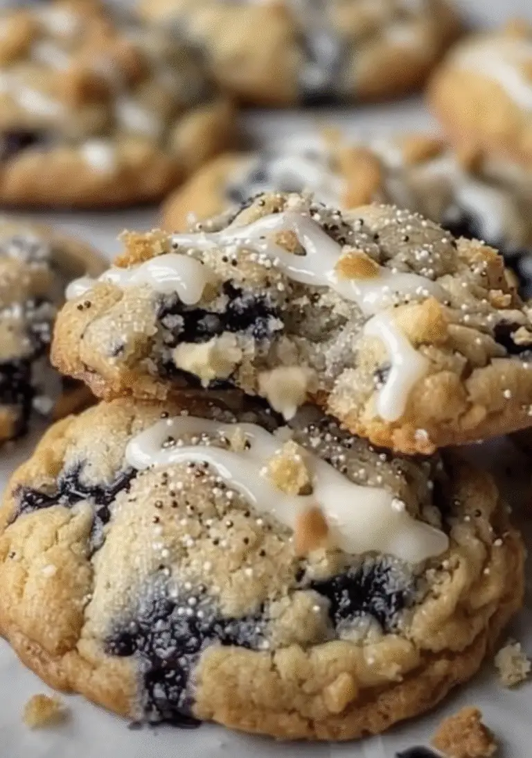 Blueberry Muffin Cookies with Streusel Topping 🍪🫐