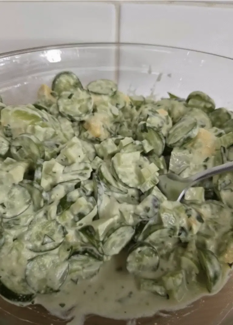 Crunchy Avocado Cucumber Salad – Fresh, Creamy, and Perfectly Crisp