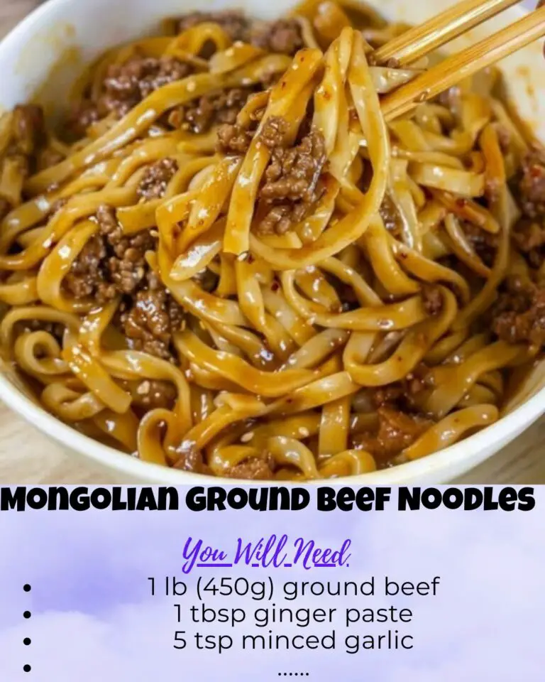 Mongolian Ground Beef Noodles – Savory, Sweet, and Easy