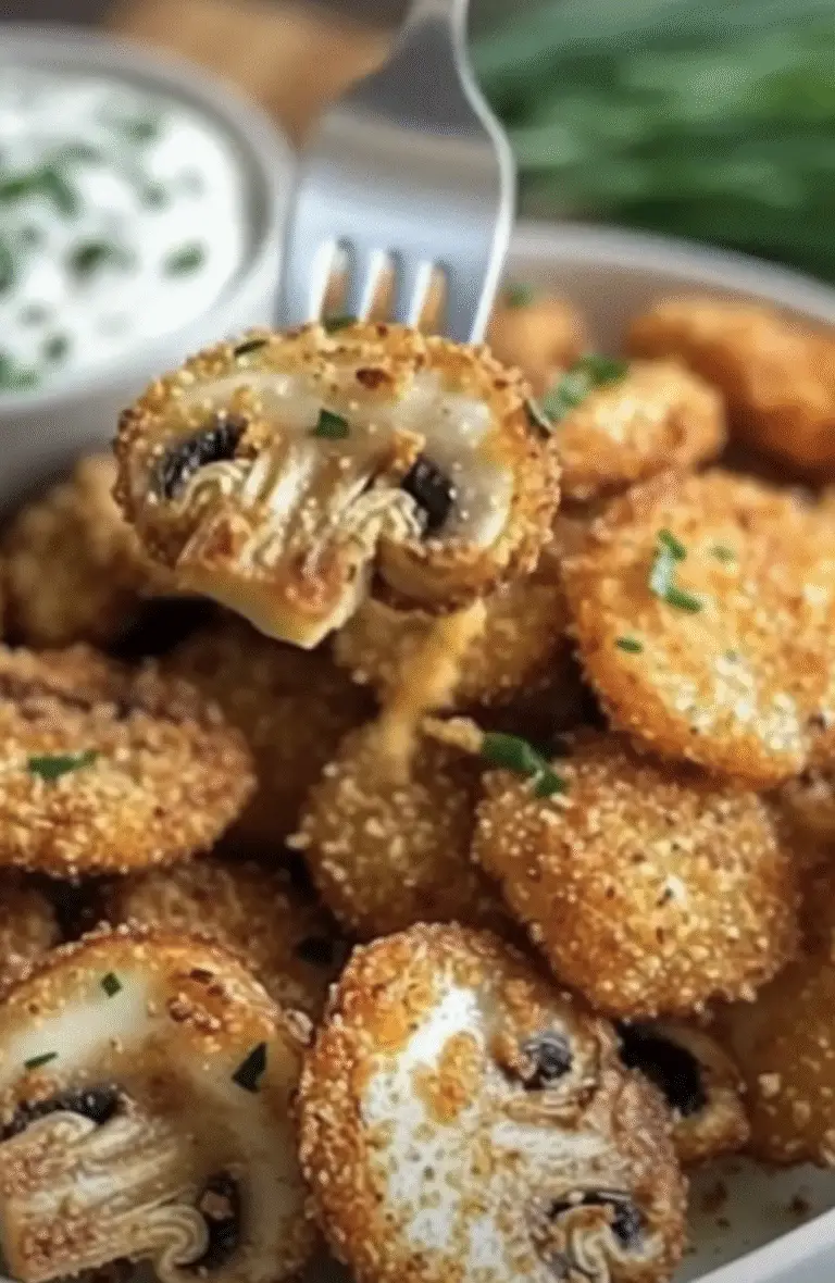 Fried Mushrooms with Homemade Ranch That Are Crispy and Irresistible
