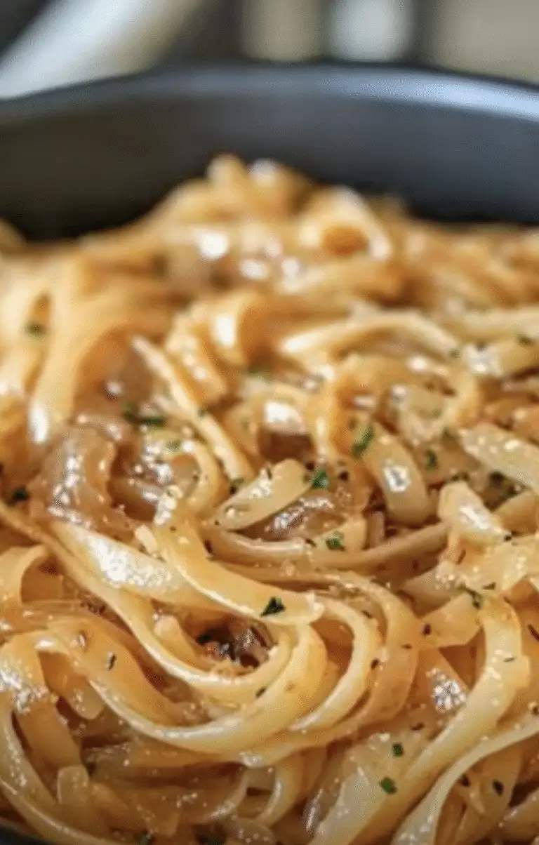 Slow Cooker Caramelized Onions Pasta – Sweet, Savory & Elegant