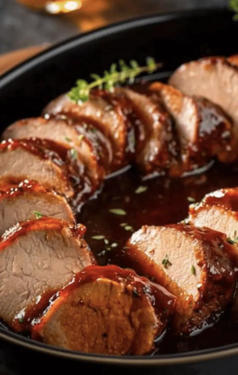 Slow Cooker Honey BBQ Pork Tenderloin – Rich, Sweet & Effortless