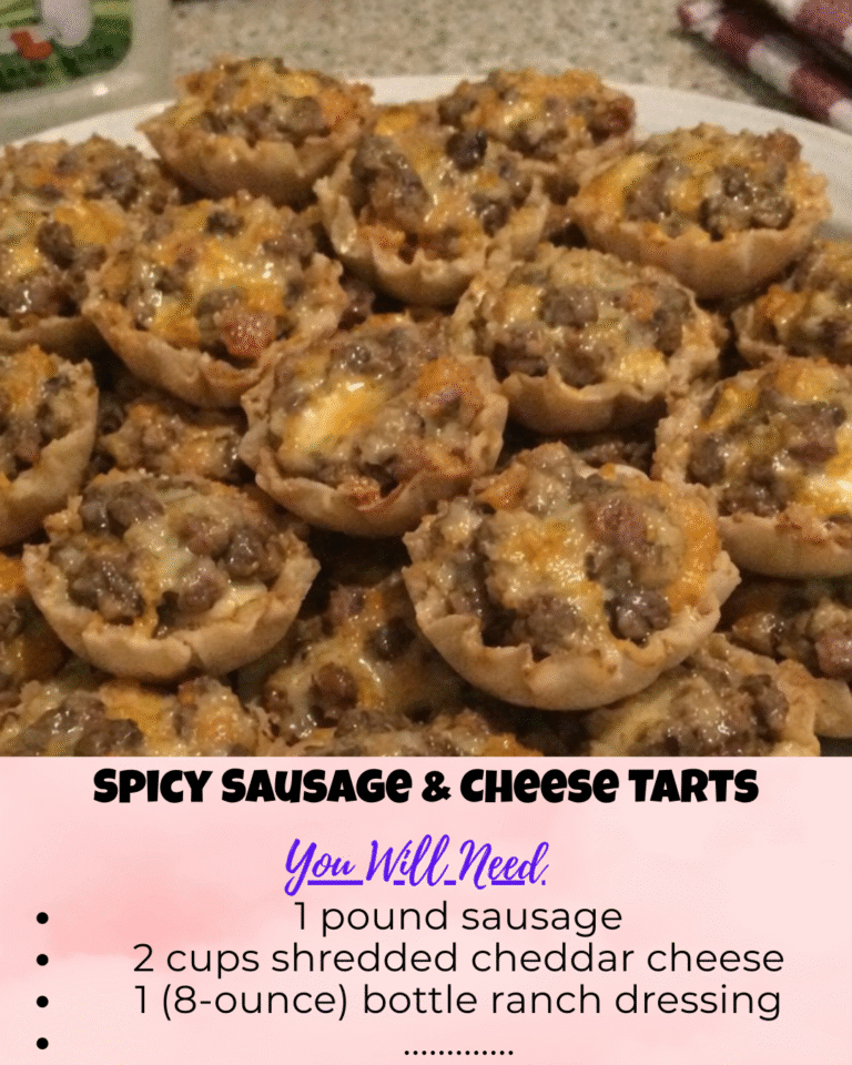 Spicy Sausage & Cheese Tarts – 4-Ingredient Party Bites