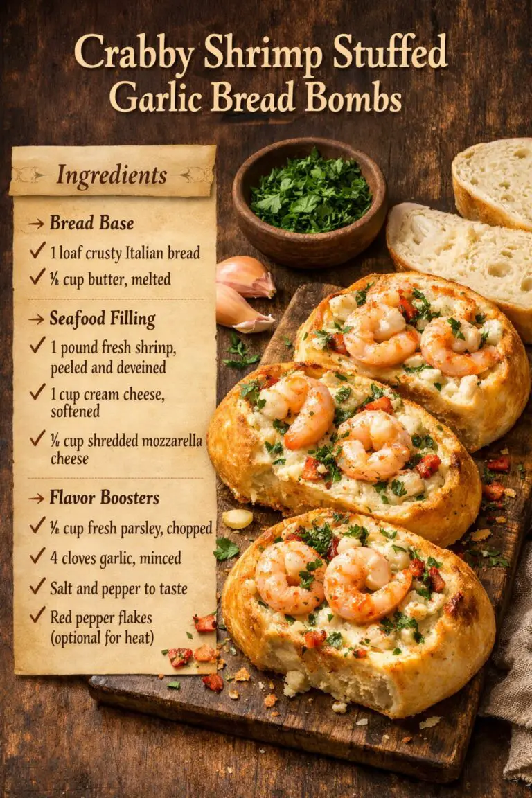 Crabby Shrimp Stuffed Garlic Bread Bombs That Steal the Show