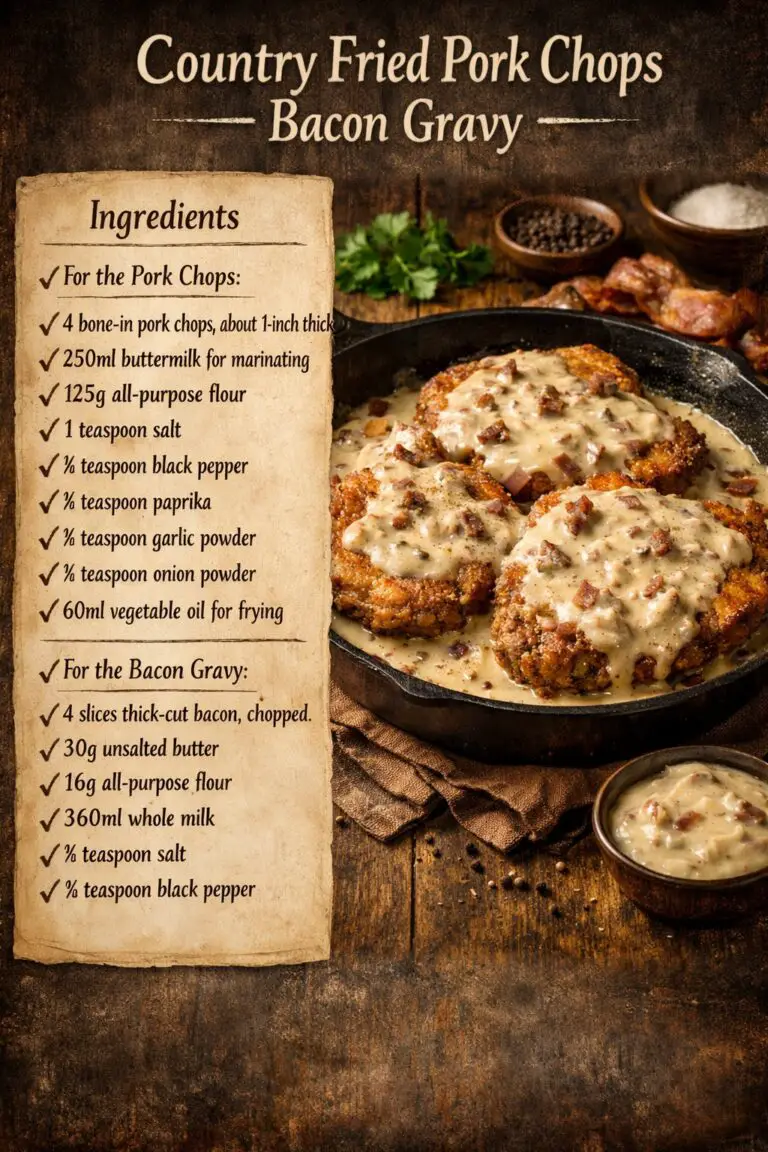 Country Fried Pork Chops with Bacon Gravy That Deliver Classic Southern Comfort
