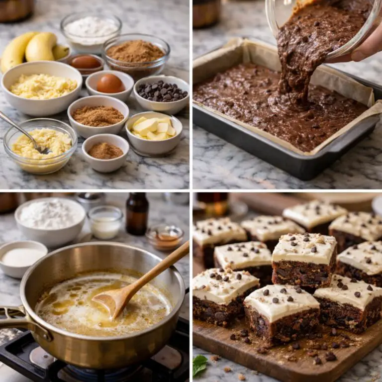 Banana Bread Brownies with Brown Butter Frosting