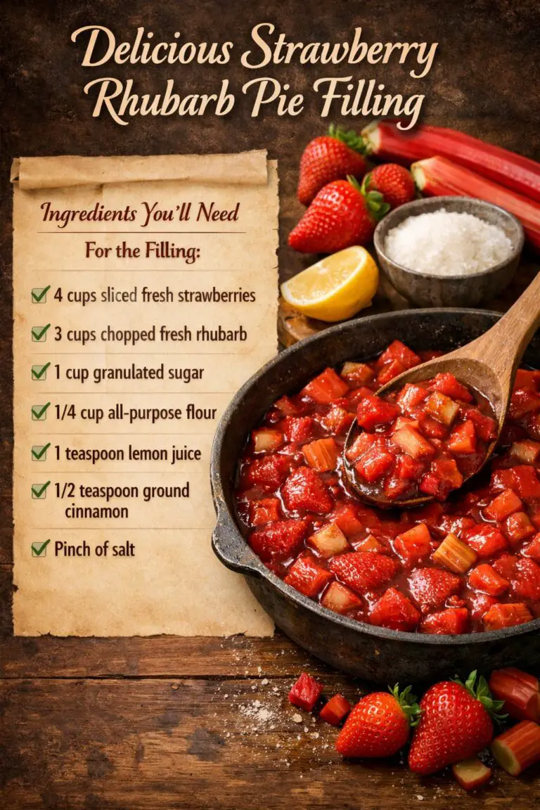 Strawberry Rhubarb Pie Filling That Brings Sweet and Tangy Flavor to Every Dessert