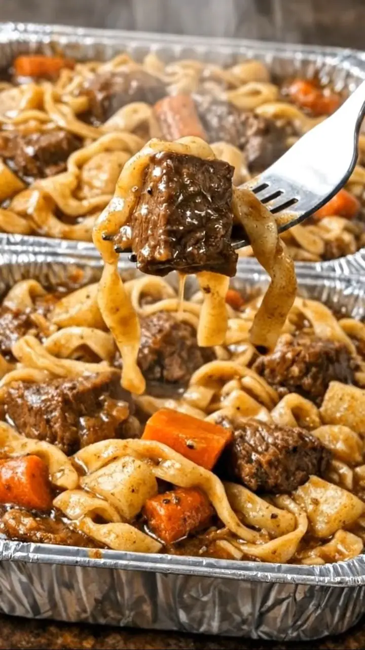 Slow Cooker 3-Ingredient Beef Stew Noodles: Comfort Food Made Effortless