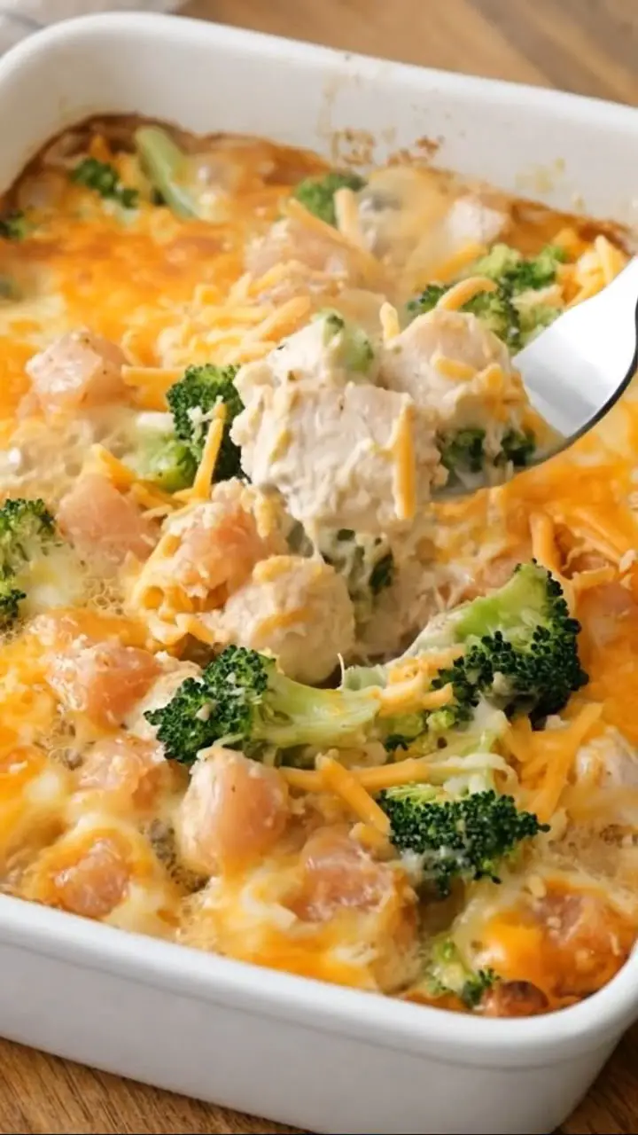 4-Ingredient Oven-Baked Chicken & Broccoli Cheddar Bake That Delivers Ultimate Comfort