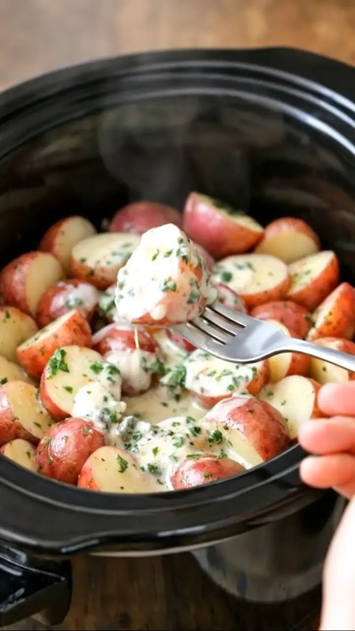 Slow Cooker Herb Ranch Red Potatoes That Taste Like Pure Comfort