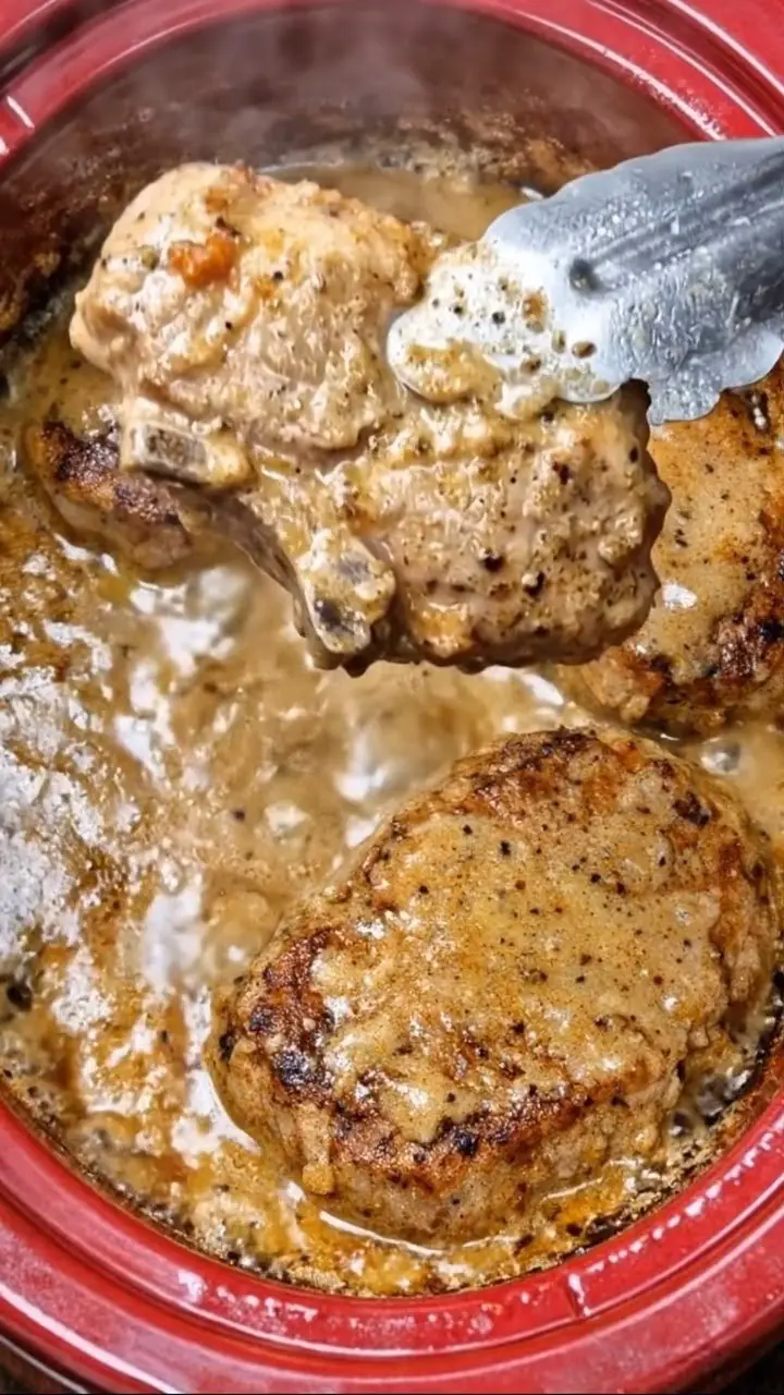 Slow Cooker Filled with Pork Chops