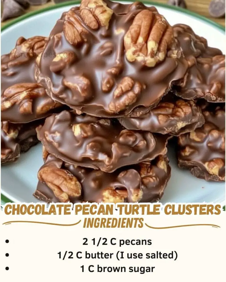 Chocolate Pecan Turtle Clusters – Easy Homemade Candy with Caramel and Chocolate