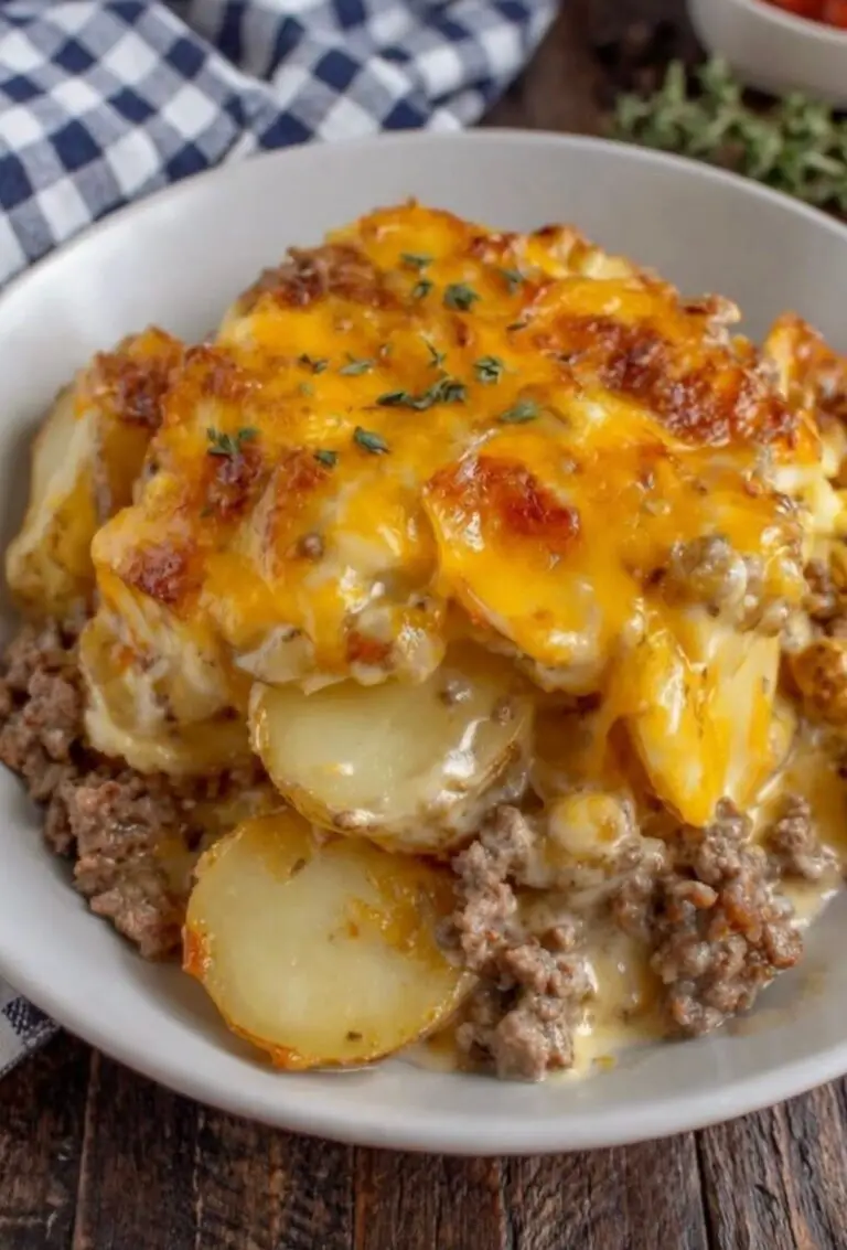 Cheesy Hamburger Potato Casserole: A Hearty Classic That Never Disappoints