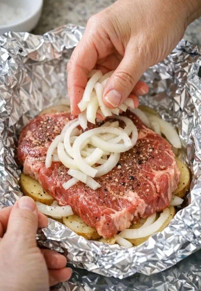Oven-Baked Beef & Onion Foil Packets – Juicy, Easy, and Flavor-Packed Dinner
