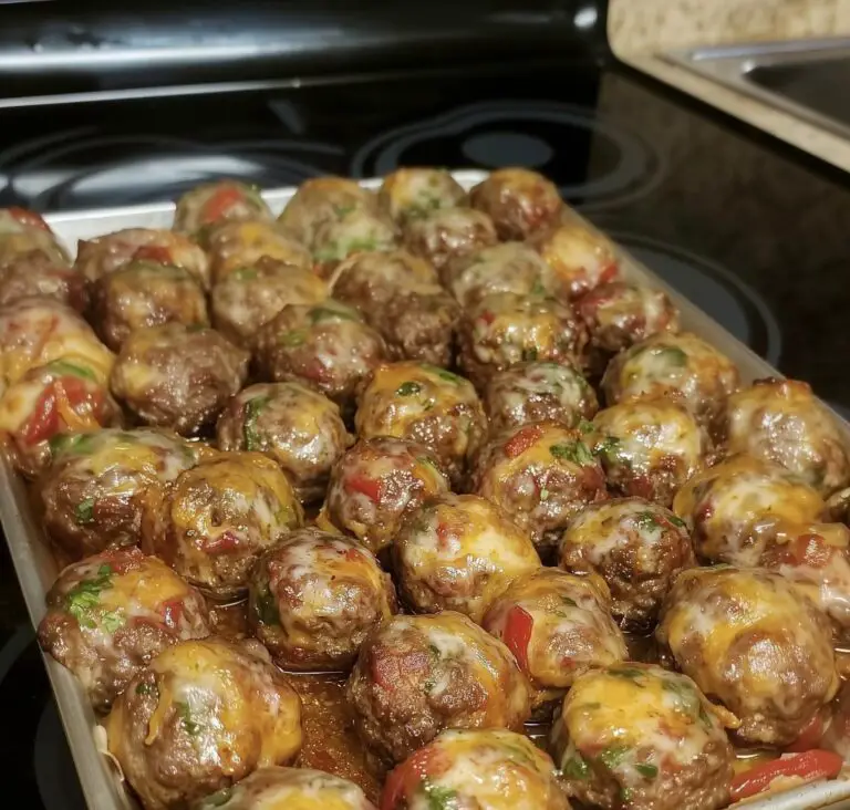 Baked Mozzarella Stuffed Meatballs That Are Juicy, Cheesy, and Impossible to Resist