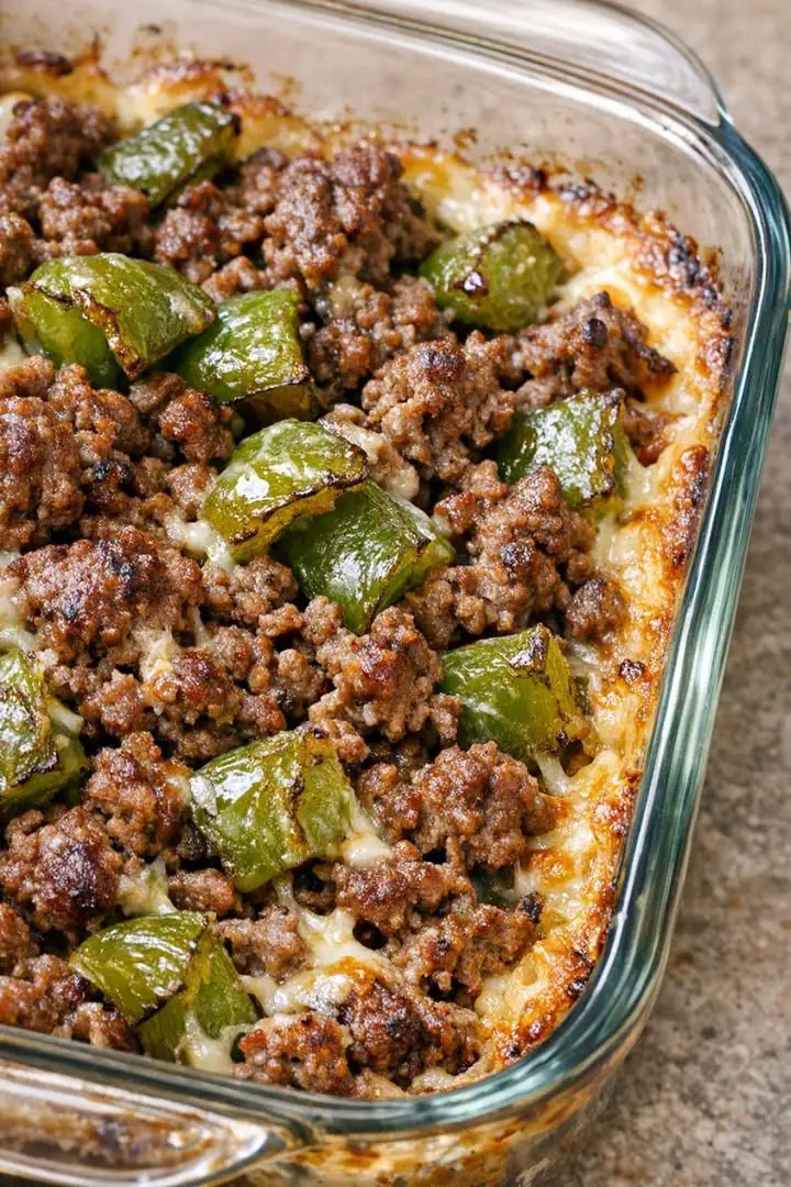 Easy 4-Ingredient Amish Beef & Bell Pepper Bake: A Simple Dish Rooted in Tradition