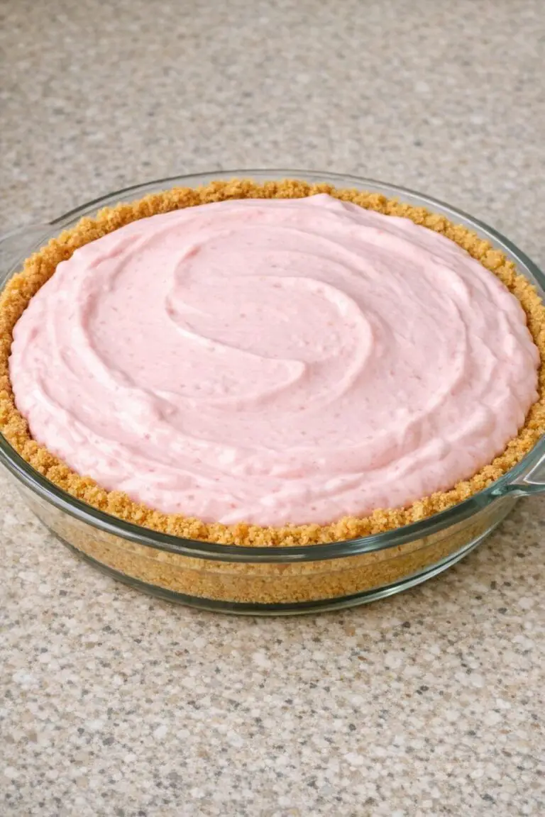 3-Ingredient Strawberry Fluff Pie: Creamy, Dreamy & No-Bake Delight