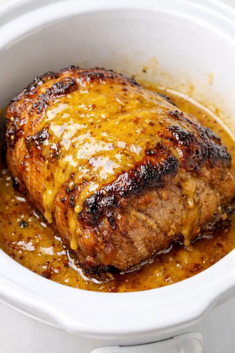 4-Ingredient Honey Mustard Pork Roast That Melts in Your Mouth
