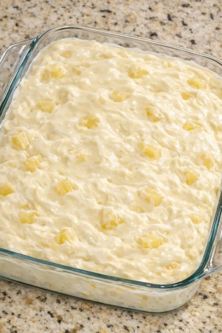 Frozen Pineapple Pudding Salad for a Cool, Creamy No-Bake Treat